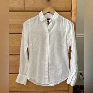 Baird McNutt Irish Linen White Perfect Shirt SIZE 000